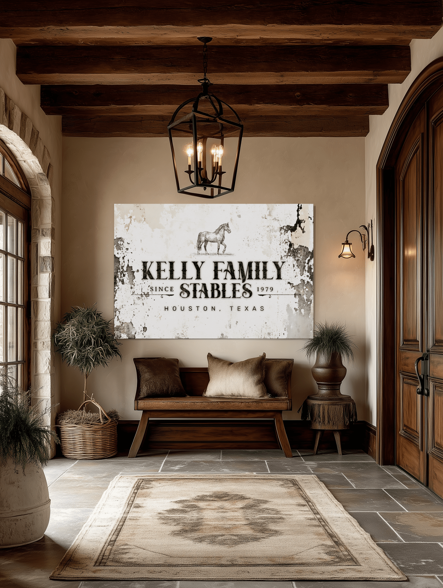 Custom Family Stables Heritage Canvas - Cowgirl Home & Ranch