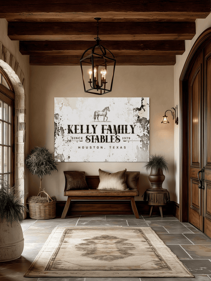 Custom Family Stables Heritage Canvas - Cowgirl Home & Ranch