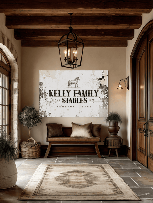 Custom Family Stables Heritage Canvas - Cowgirl Home & Ranch