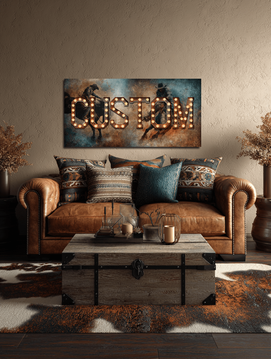 Custom Marquee Canvas Art - Cowgirl Home & Ranch