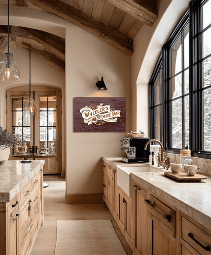 Custom Vintage Coffee Bar Canvas - Cowgirl Home & Ranch