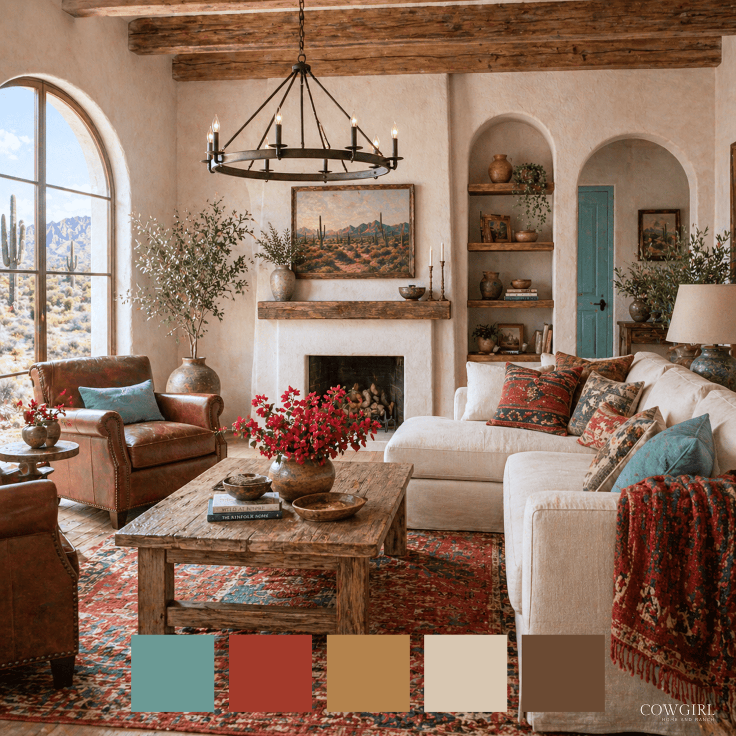 Desert Bloom Ranch Home Color Palette - Cowgirl Home & Ranch