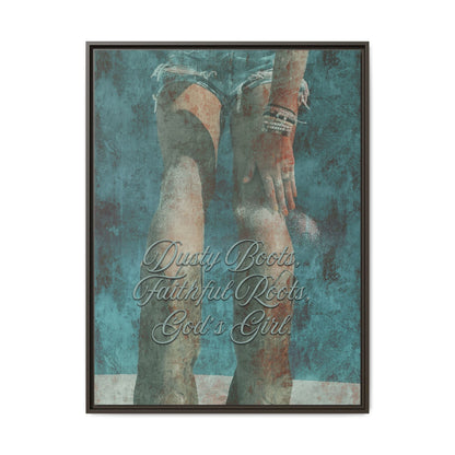 Dusty Boots, Faithful Roots, God’s Girl Canvas Art - Cowgirl Home & Ranch