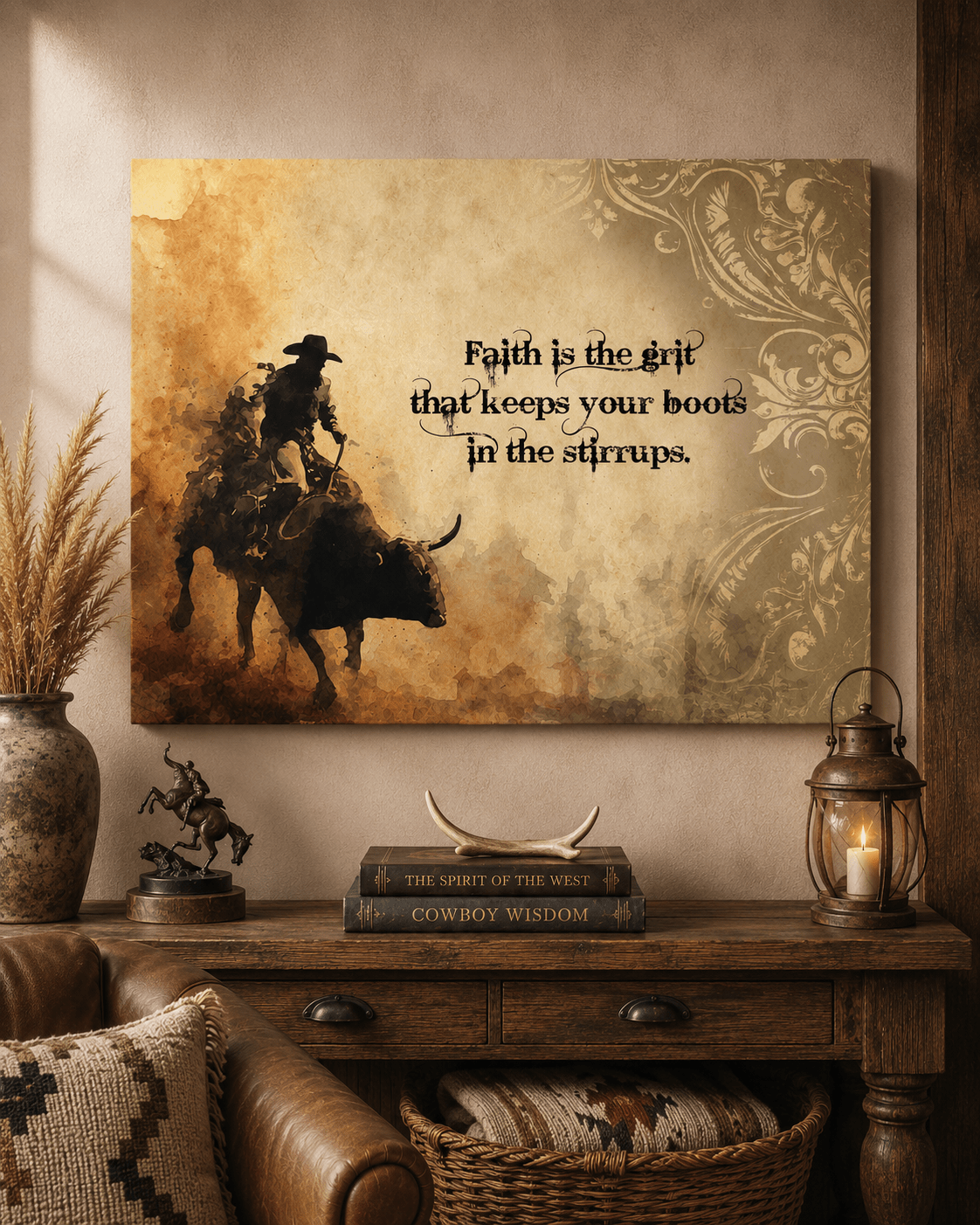 Faith Is the Grit Canvas Art - Cowgirl Home & Ranch