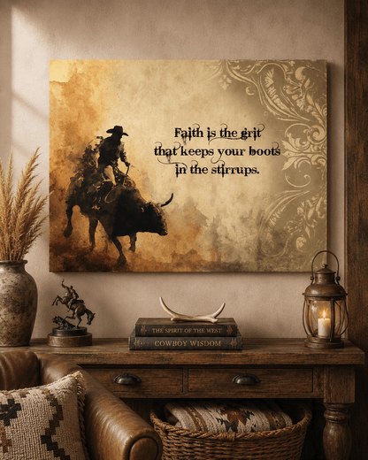 Faith Is the Grit Canvas Art - Cowgirl Home & Ranch