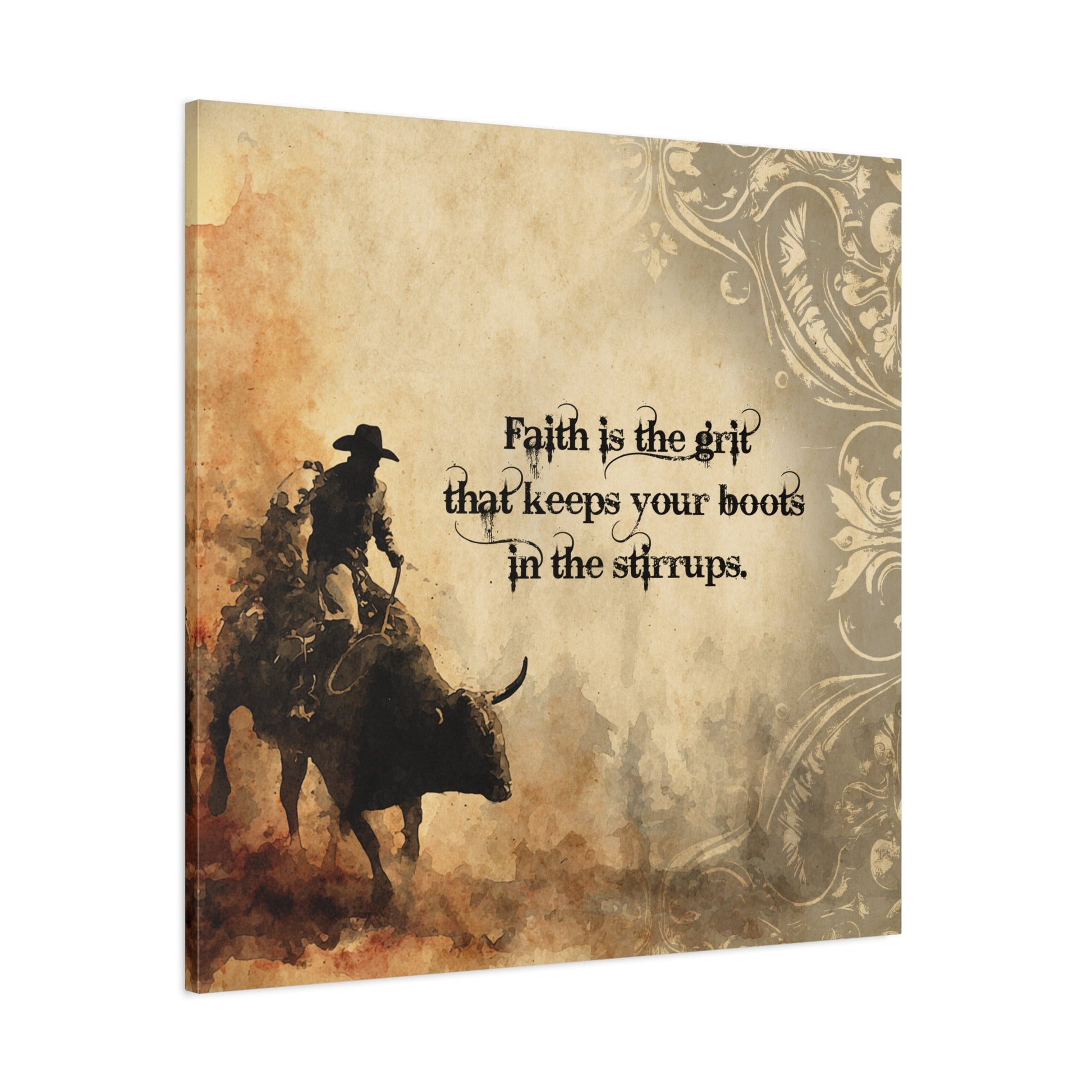 Faith Is the Grit Canvas Art - Cowgirl Home & Ranch