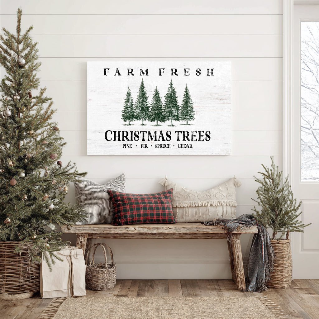 Farm Fresh Christmas Trees Evergreen Canvas - Cowgirl Home & Ranch
