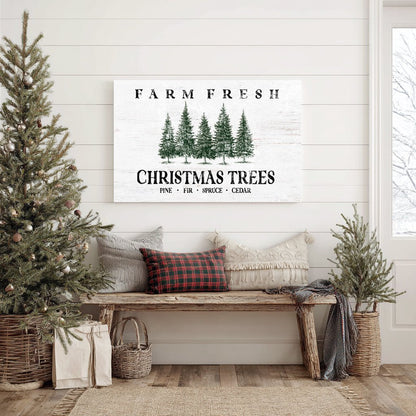 Farm Fresh Christmas Trees Evergreen Canvas - Cowgirl Home & Ranch
