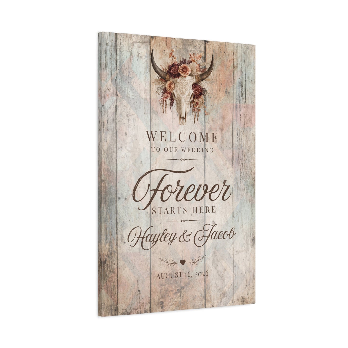 Forever Starts Here Personalized Wedding Canvas - Cowgirl Home & Ranch