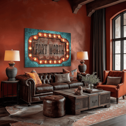 Fort Worth Marquee Canvas - Cowgirl Home & Ranch