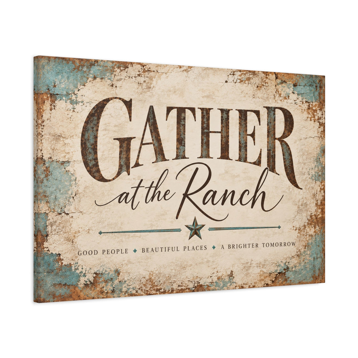 Gather at the Ranch — Western Canvas Wall Art - Cowgirl Home & Ranch