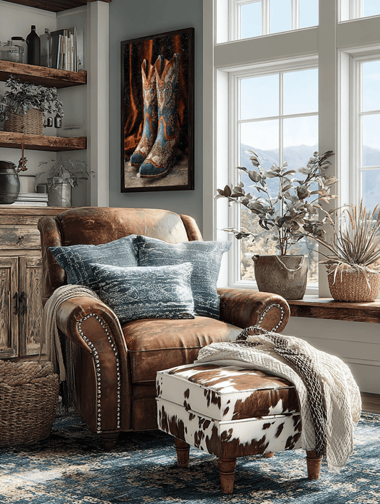 Gilded Heart Cowgirl Boots Canvas - Cowgirl Home & Ranch