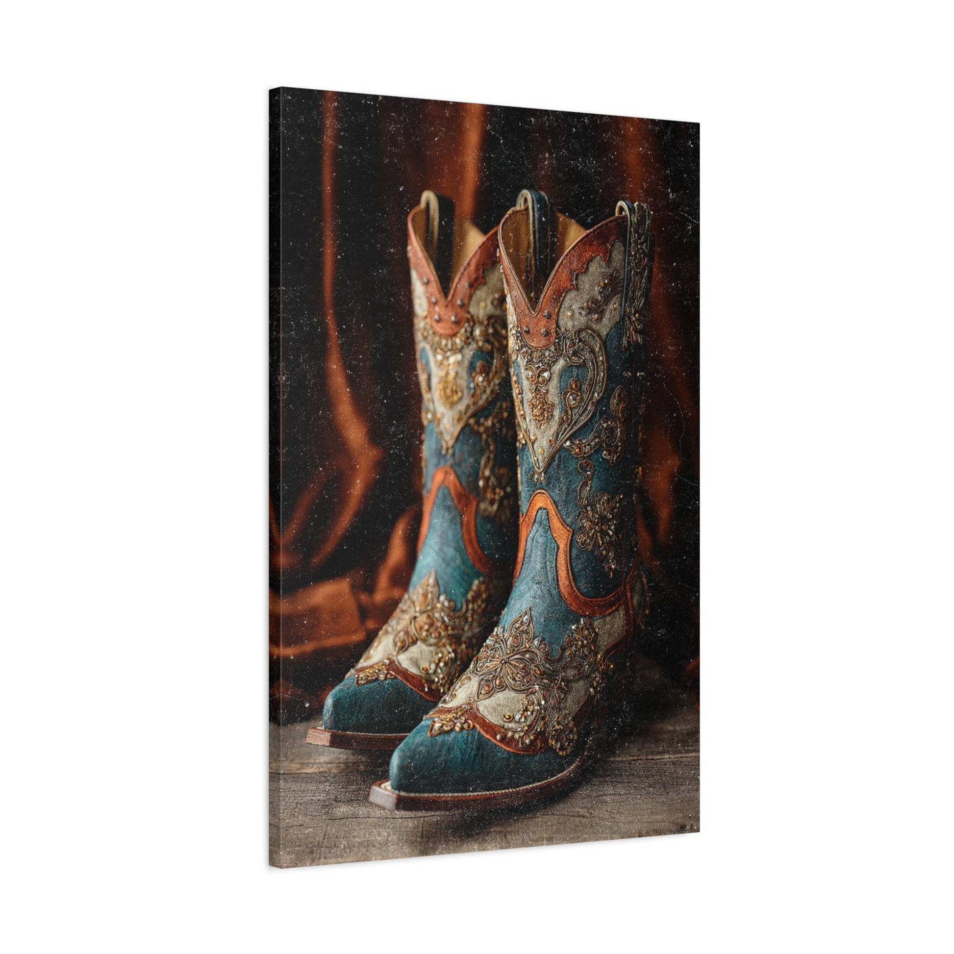 Gilded Heart Cowgirl Boots Canvas - Cowgirl Home & Ranch
