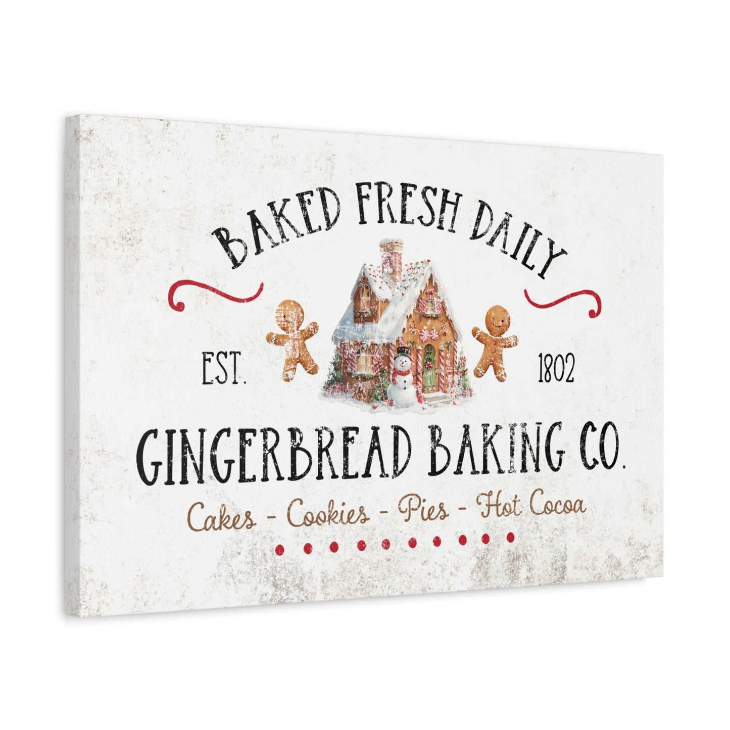 Gingerbread Baking Co. Vintage Christmas Canvas - Cowgirl Home & Ranch