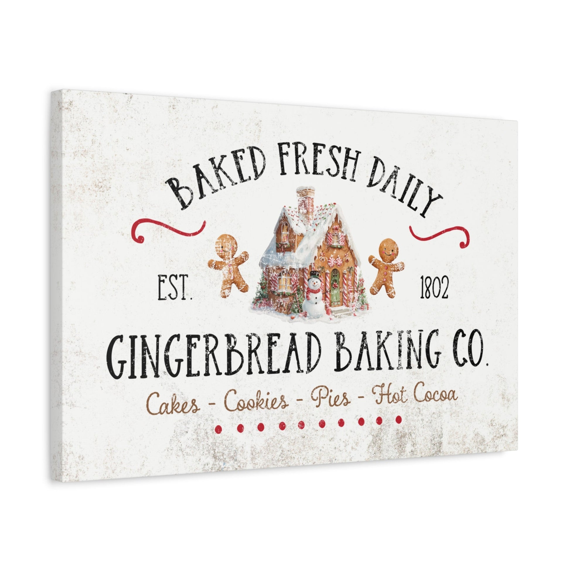 Gingerbread Baking Co. Vintage Christmas Canvas - Cowgirl Home & Ranch