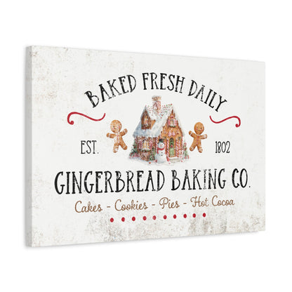 Gingerbread Baking Co. Vintage Christmas Canvas - Cowgirl Home & Ranch