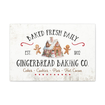 Gingerbread Baking Co. Vintage Christmas Canvas - Cowgirl Home & Ranch