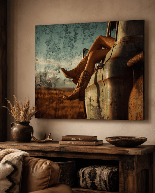 Golden Hour Ride Western Heritage Canvas Art - Cowgirl Home & Ranch