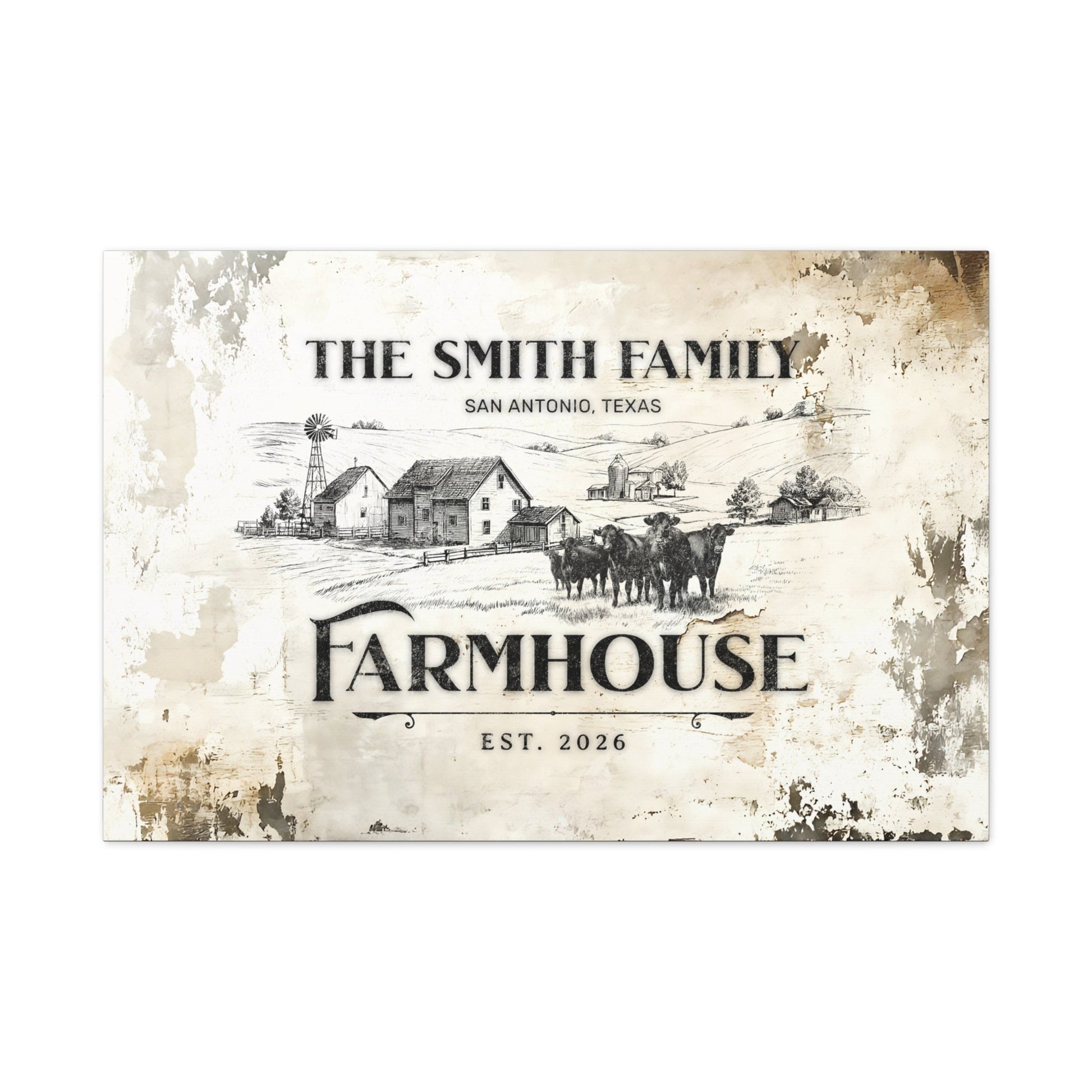 Heritage Farmhouse Family Canvas - Cowgirl Home & Ranch
