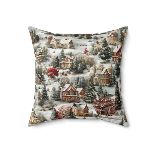 Hometown Christmas Faux Suede Pillow - Cowgirl Home & Ranch
