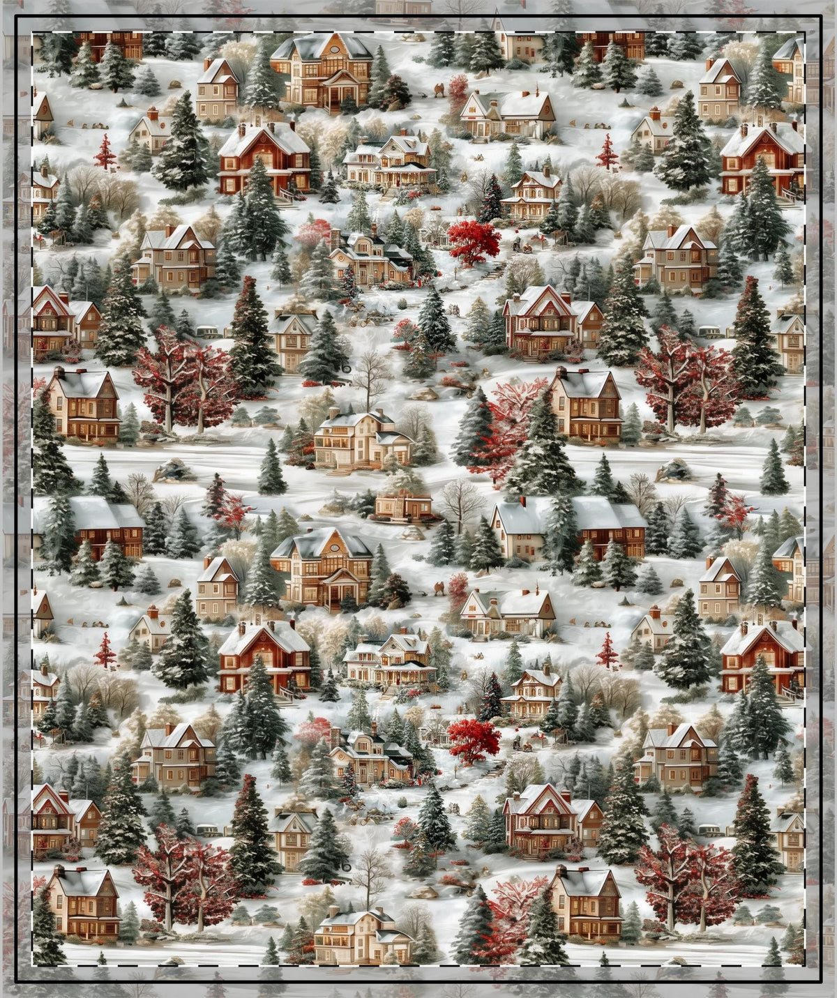 Hometown Christmas Quilted Blanket - Cowgirl Home & Ranch