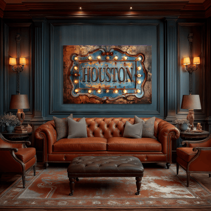 Houston Marquee Canvas - Cowgirl Home & Ranch