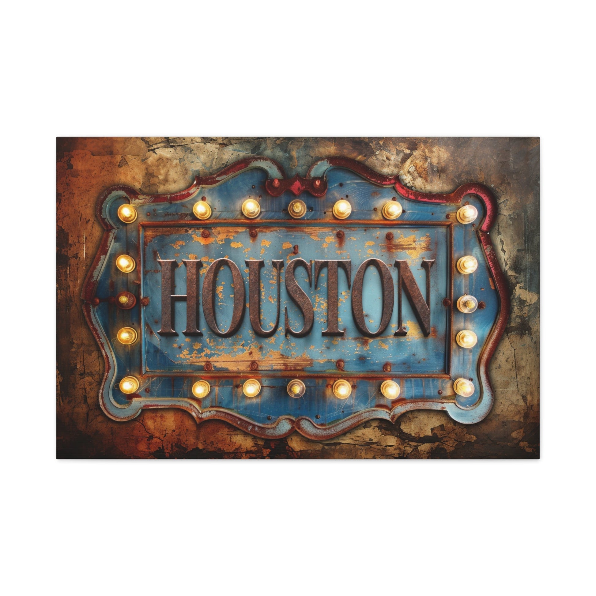 Houston Marquee Canvas - Cowgirl Home & Ranch