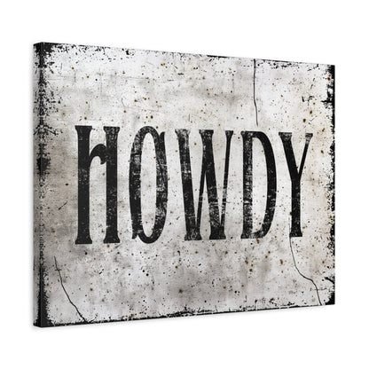 Howdy Western Farmhouse Canvas - Cowgirl Home & Ranch