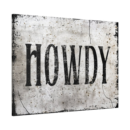 Howdy Western Farmhouse Canvas - Cowgirl Home & Ranch