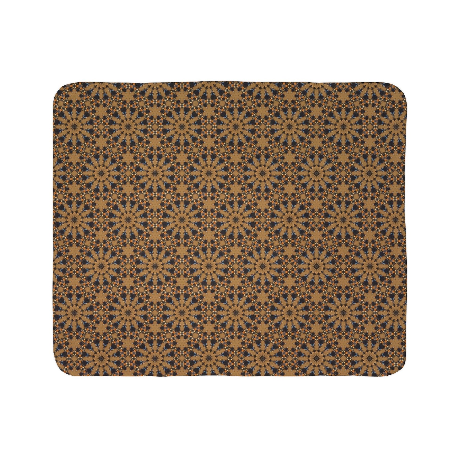 Kadra Nevitt Collection - Gold Sunburst Fleece Sherpa Blanket - Cowgirl Home & Ranch