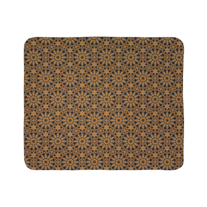 Kadra Nevitt Collection - Gold Sunburst Fleece Sherpa Blanket - Cowgirl Home & Ranch
