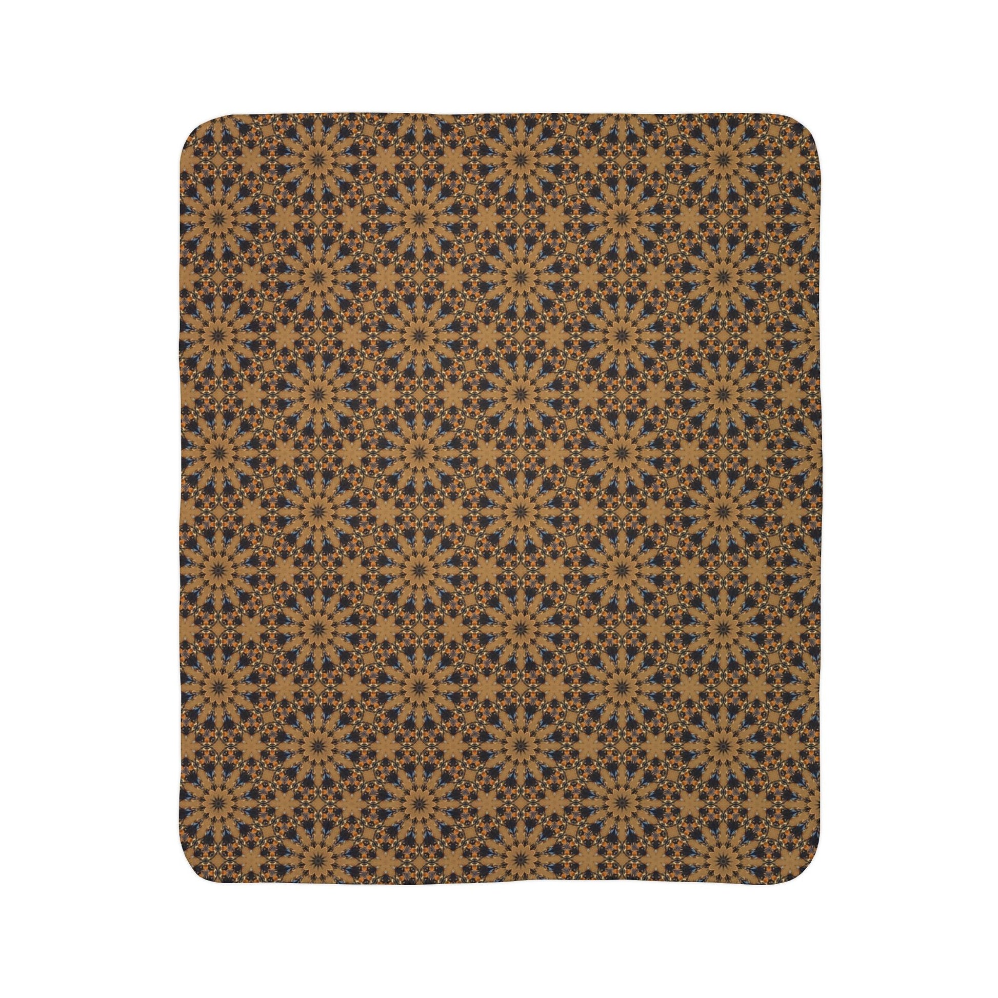 Kadra Nevitt Collection - Gold Sunburst Fleece Sherpa Blanket - Cowgirl Home & Ranch