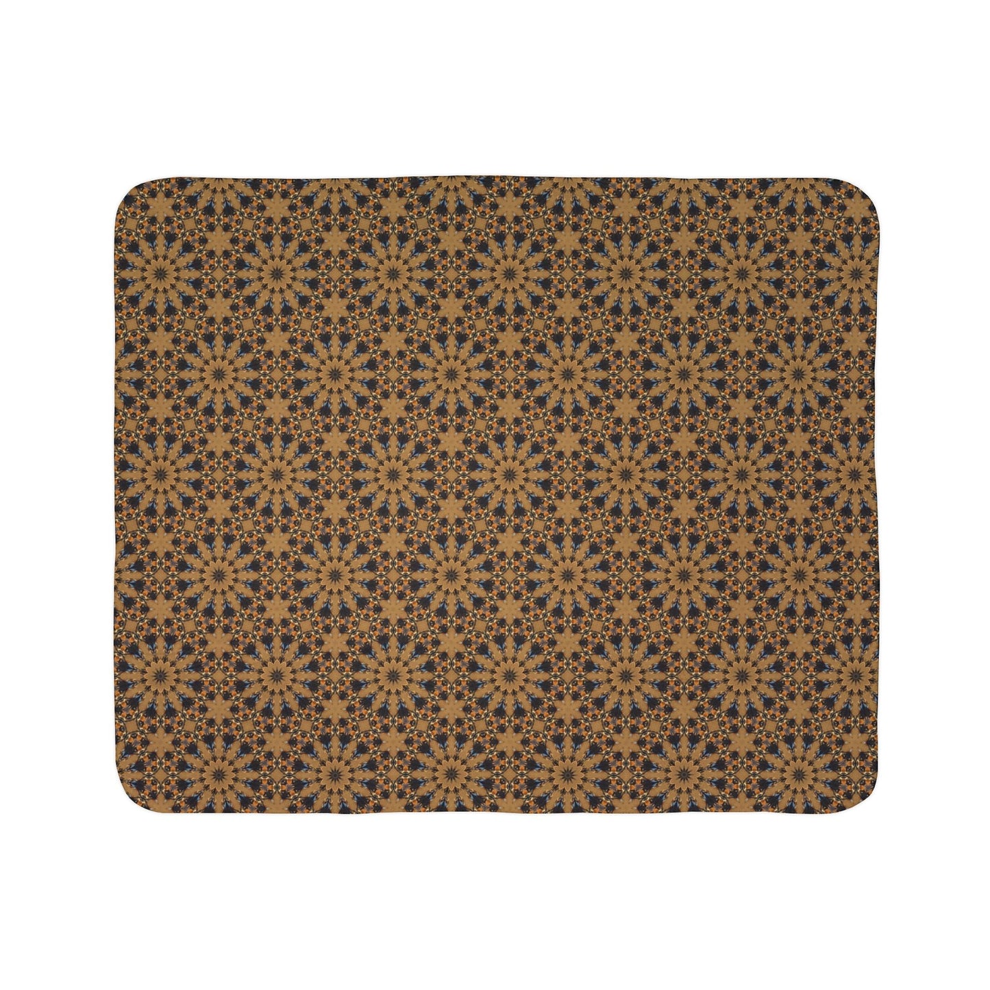 Kadra Nevitt Collection - Gold Sunburst Fleece Sherpa Blanket - Cowgirl Home & Ranch
