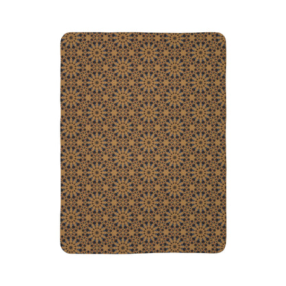 Kadra Nevitt Collection - Gold Sunburst Fleece Sherpa Blanket - Cowgirl Home & Ranch
