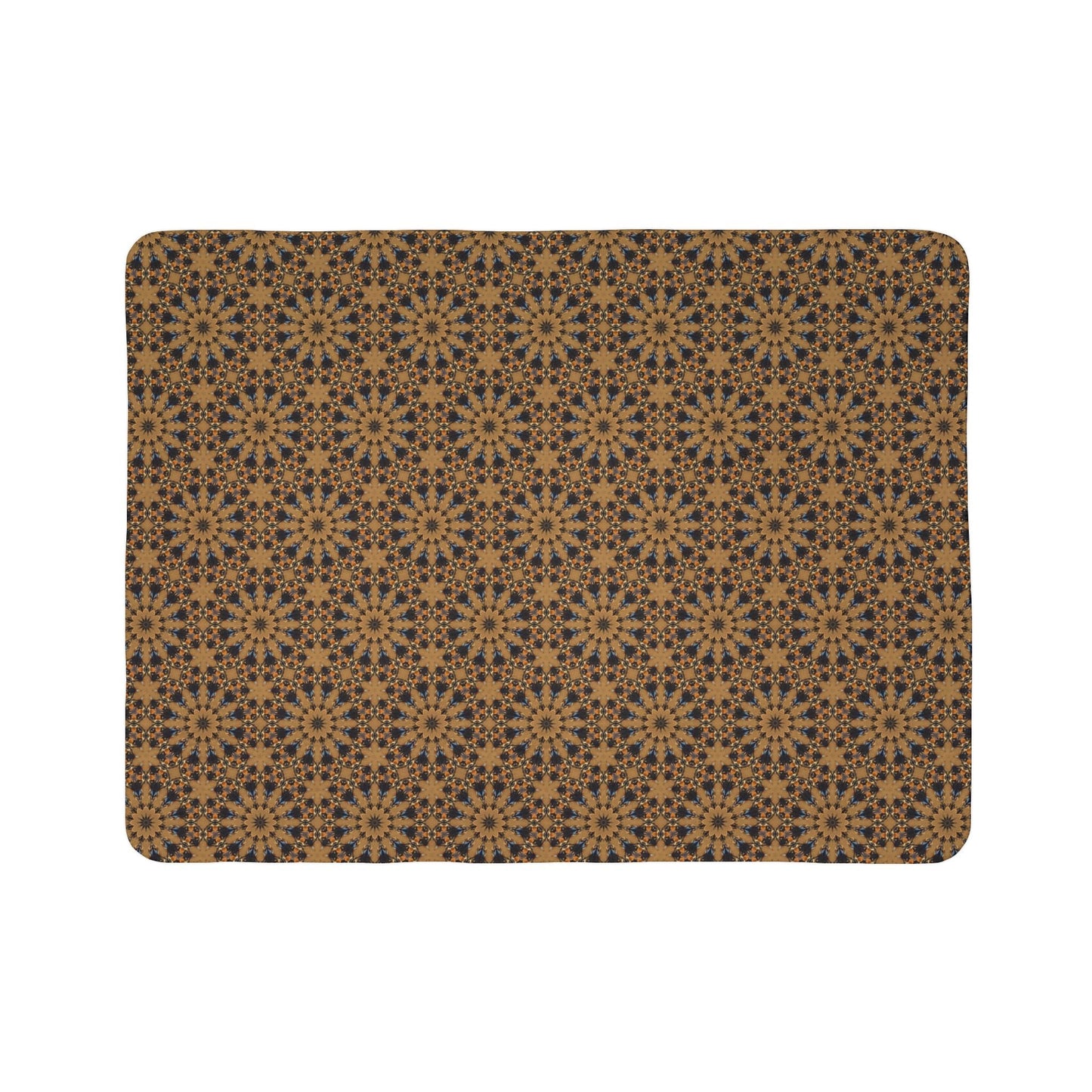Kadra Nevitt Collection - Gold Sunburst Fleece Sherpa Blanket - Cowgirl Home & Ranch