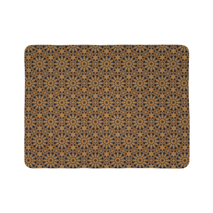 Kadra Nevitt Collection - Gold Sunburst Fleece Sherpa Blanket - Cowgirl Home & Ranch