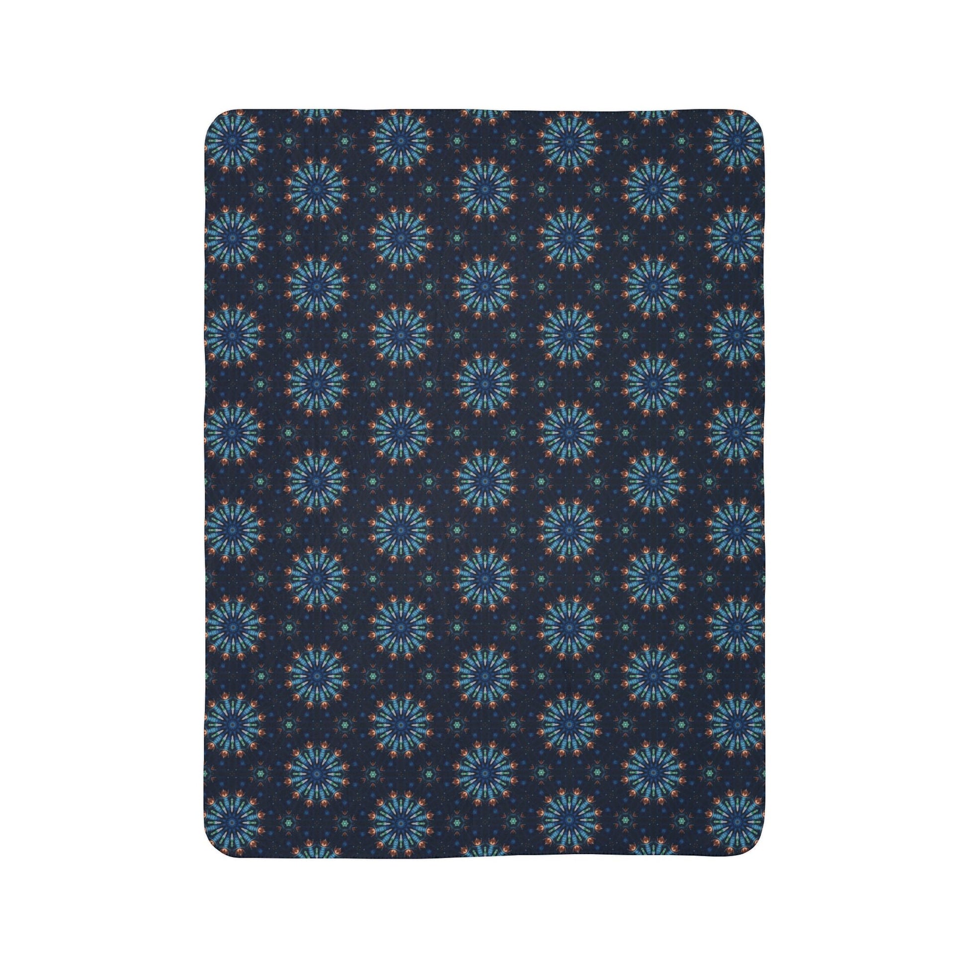 Kadra Nevitt Collection - Indigo Stars Fleece Sherpa Blanket - Cowgirl Home & Ranch