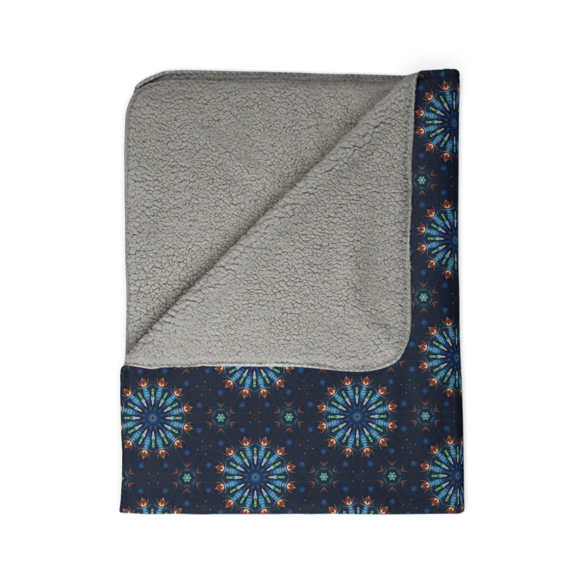 Kadra Nevitt Collection - Indigo Stars Fleece Sherpa Blanket - Cowgirl Home & Ranch