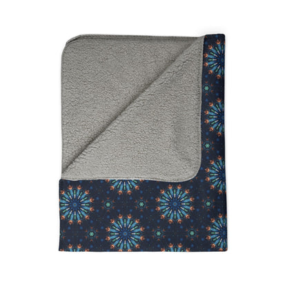 Kadra Nevitt Collection - Indigo Stars Fleece Sherpa Blanket - Cowgirl Home & Ranch