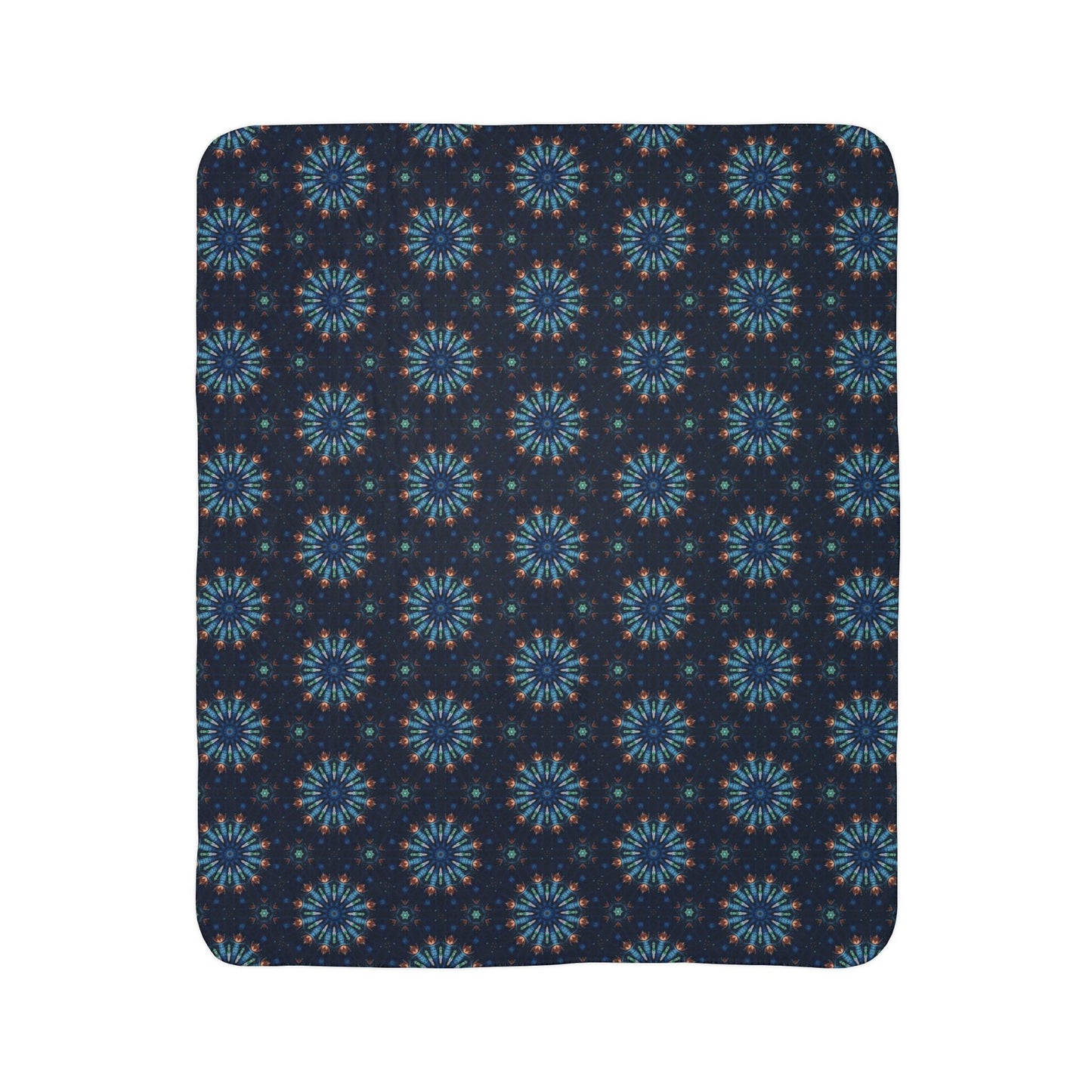 Kadra Nevitt Collection - Indigo Stars Fleece Sherpa Blanket - Cowgirl Home & Ranch