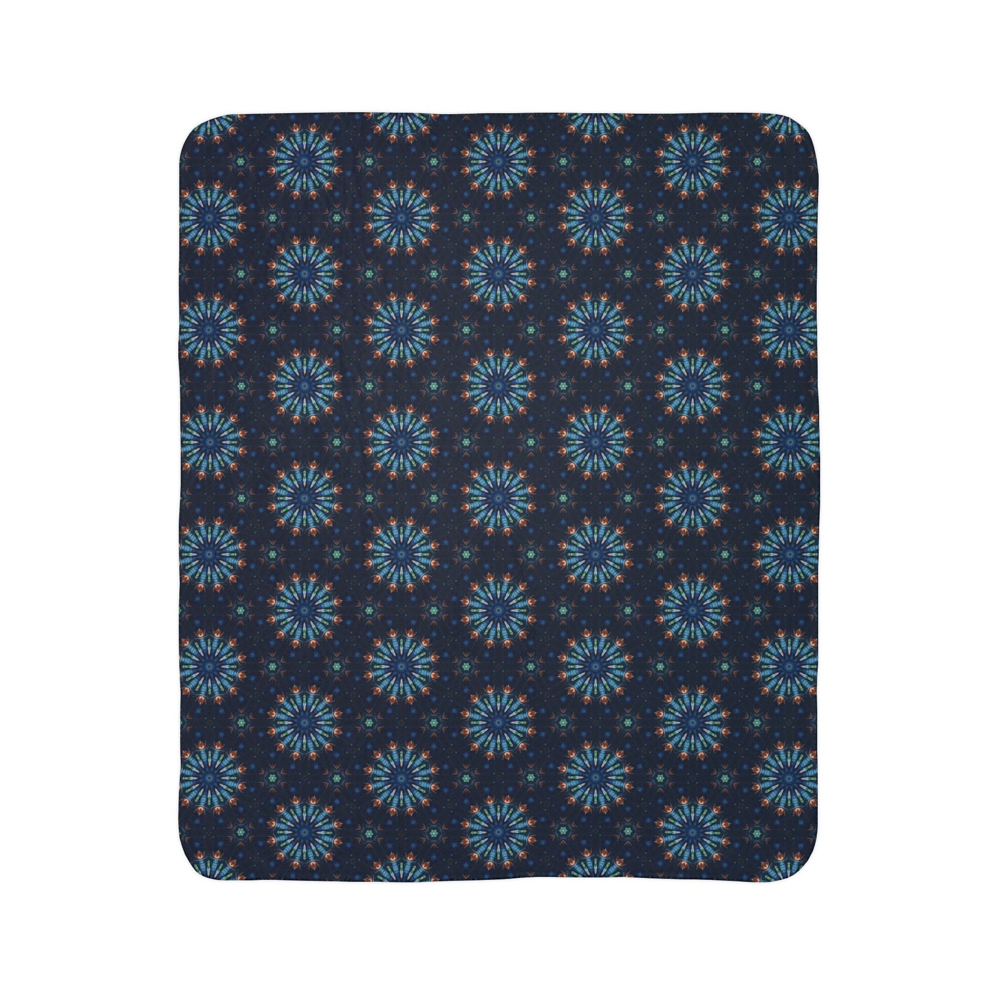 Kadra Nevitt Collection - Indigo Stars Fleece Sherpa Blanket - Cowgirl Home & Ranch