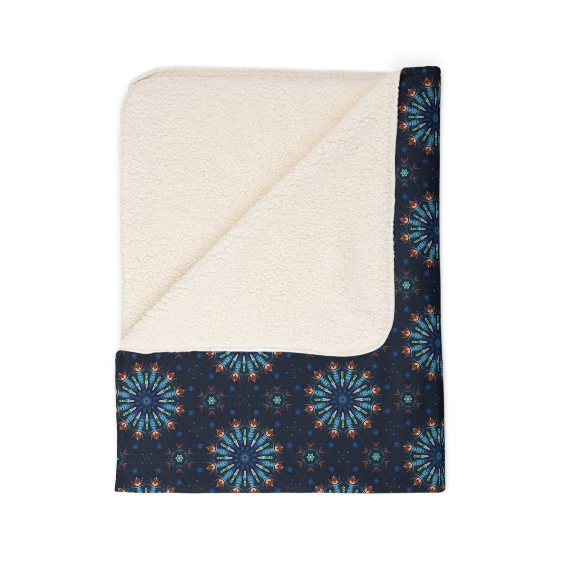 Kadra Nevitt Collection - Indigo Stars Fleece Sherpa Blanket - Cowgirl Home & Ranch