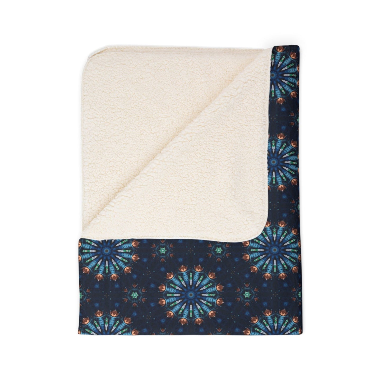 Kadra Nevitt Collection - Indigo Stars Fleece Sherpa Blanket - Cowgirl Home & Ranch
