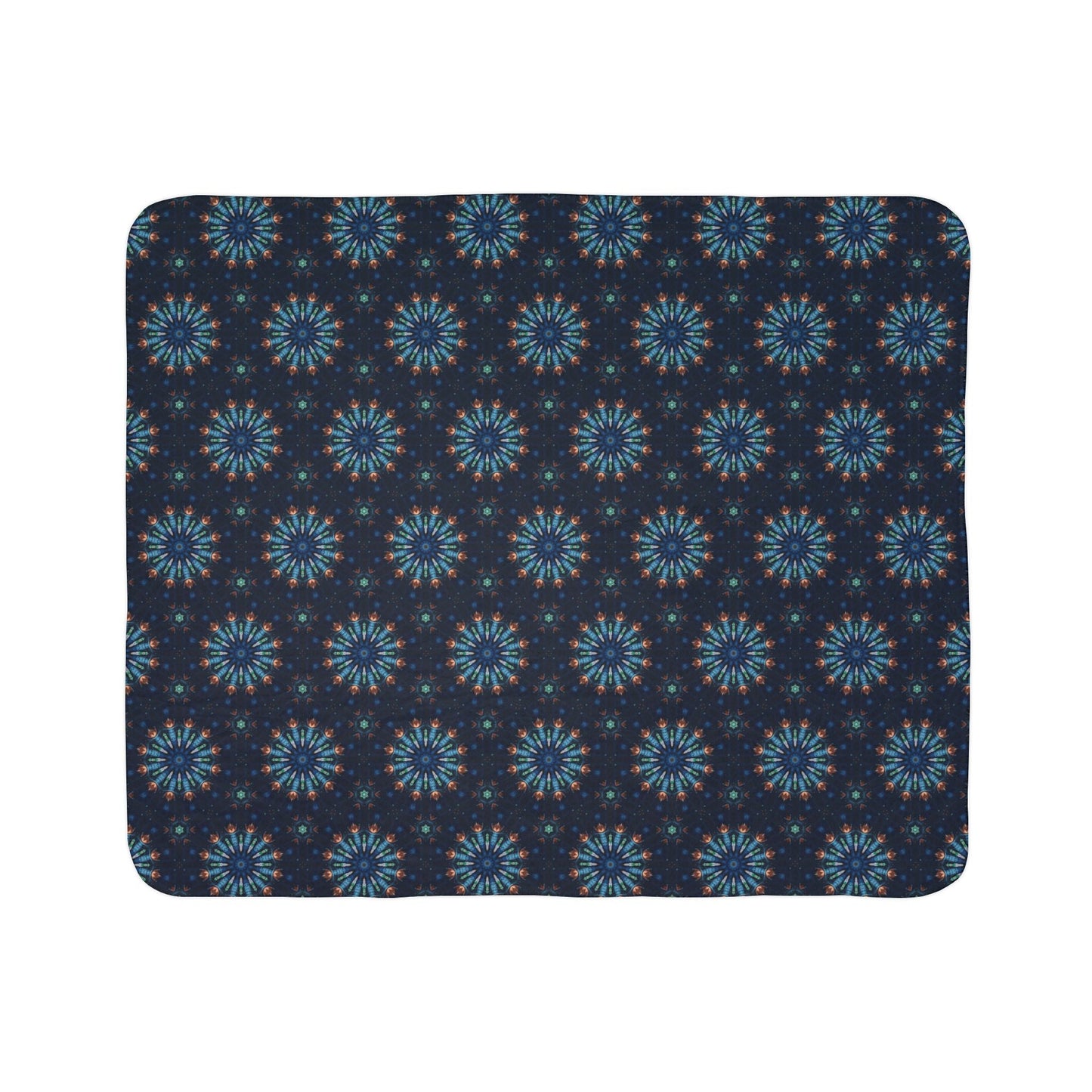 Kadra Nevitt Collection - Indigo Stars Fleece Sherpa Blanket - Cowgirl Home & Ranch
