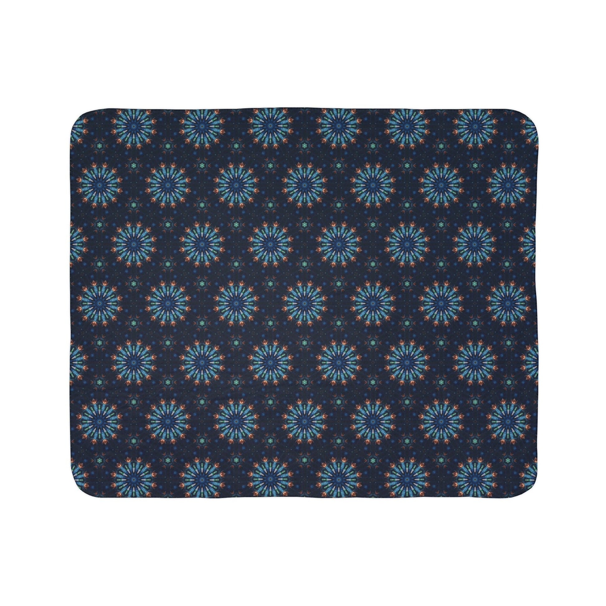 Kadra Nevitt Collection - Indigo Stars Fleece Sherpa Blanket - Cowgirl Home & Ranch