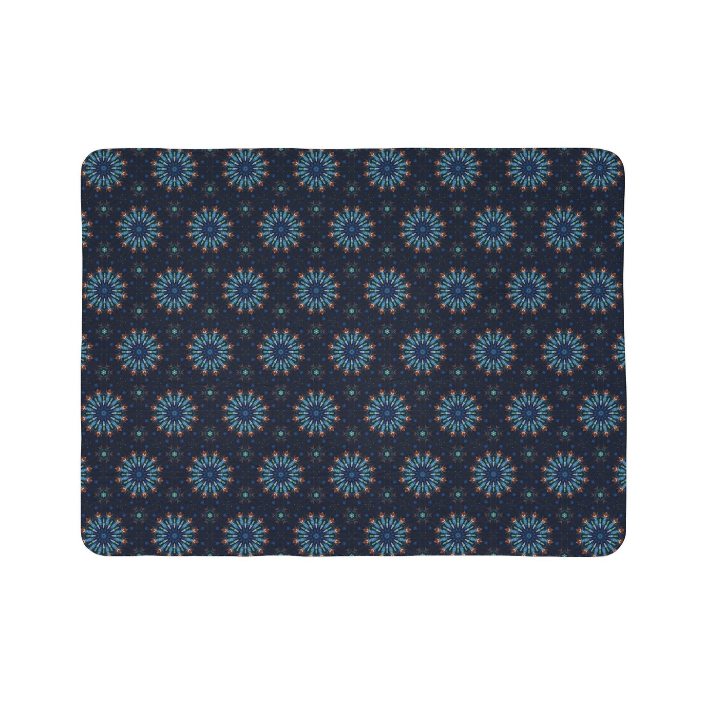 Kadra Nevitt Collection - Indigo Stars Fleece Sherpa Blanket - Cowgirl Home & Ranch