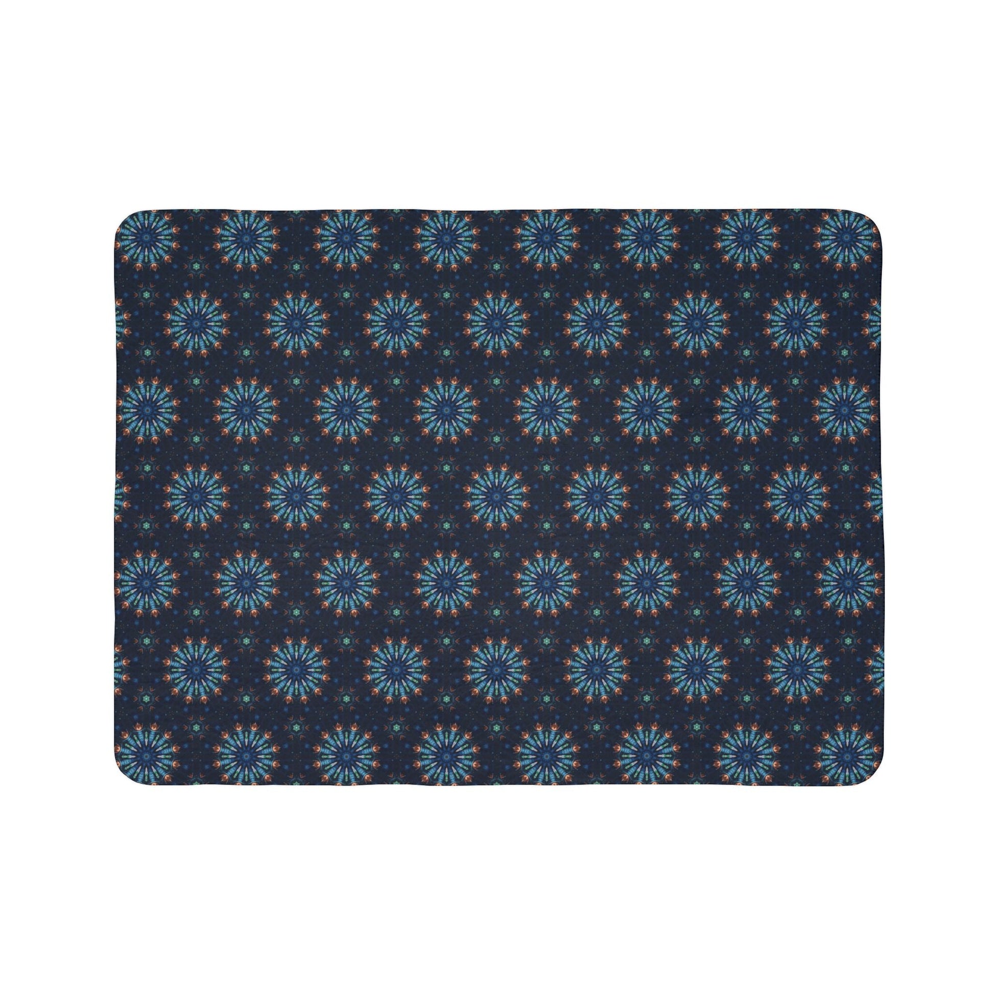 Kadra Nevitt Collection - Indigo Stars Fleece Sherpa Blanket - Cowgirl Home & Ranch