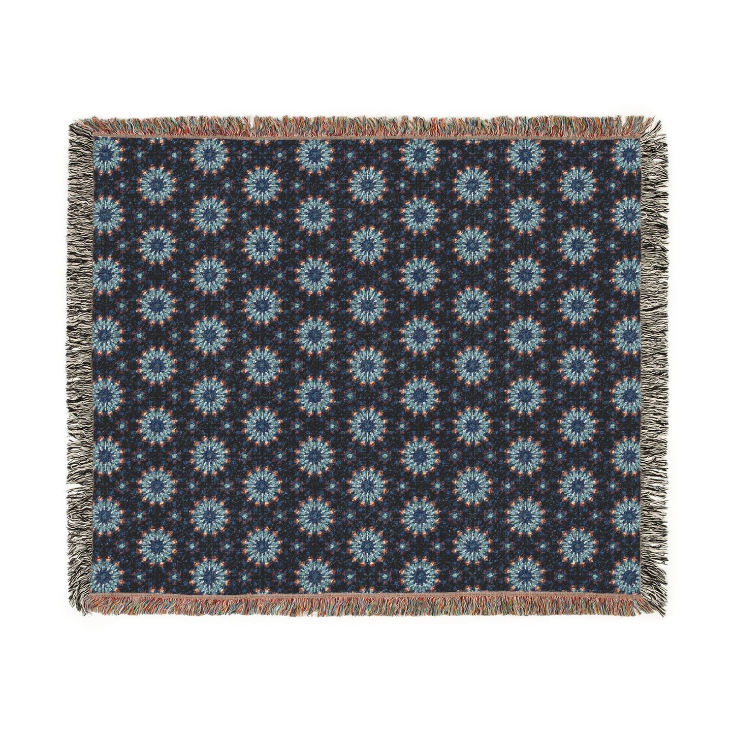 Kadra Nevitt Collection - Indigo Stars Woven Blanket - Cowgirl Home & Ranch