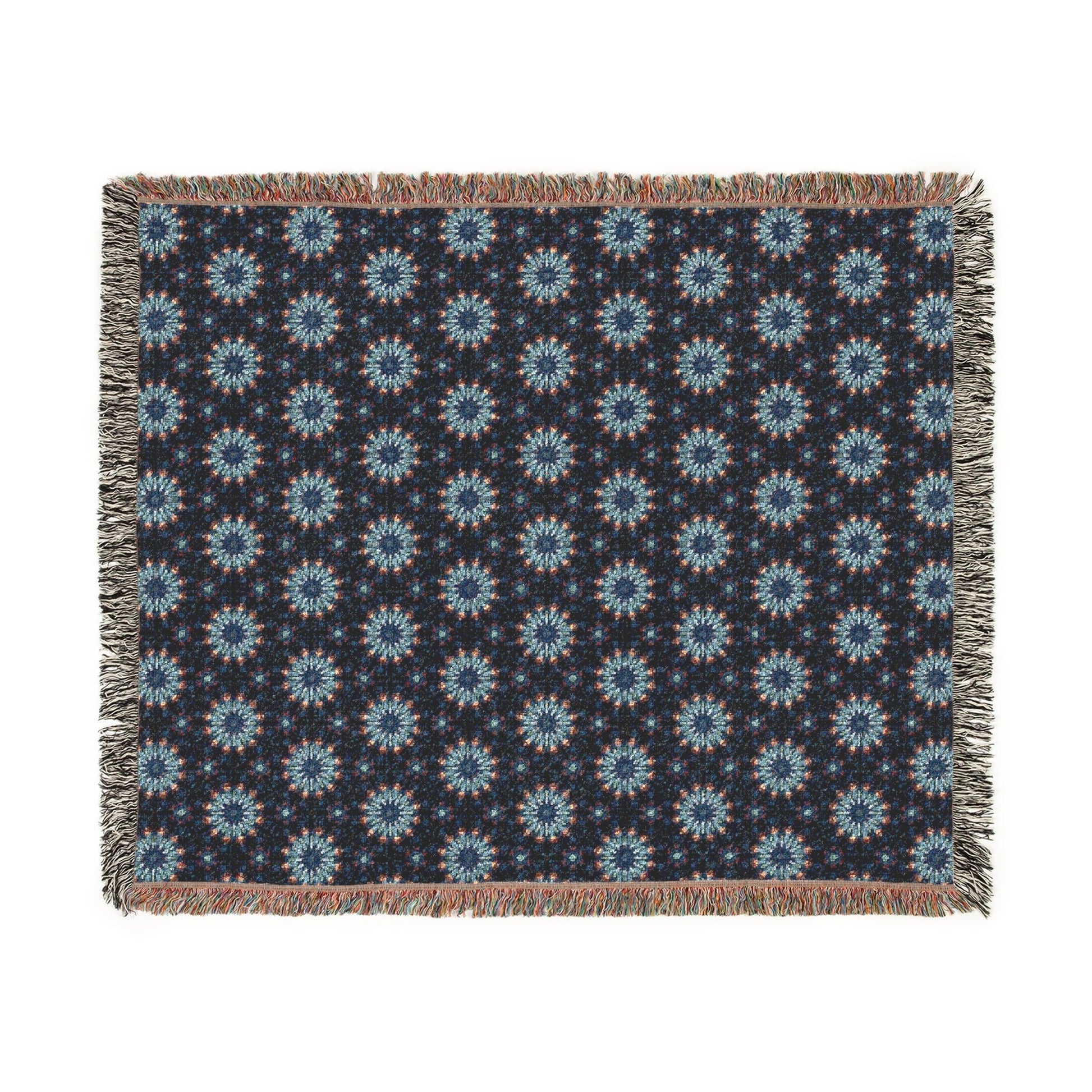 Kadra Nevitt Collection - Indigo Stars Woven Blanket - Cowgirl Home & Ranch