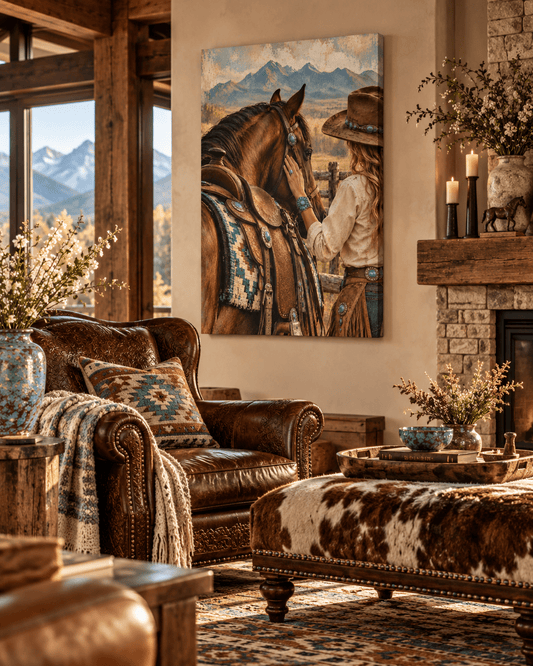 Kindred Spirits — Cowgirl & Horse Canvas Wall Art - Cowgirl Home & Ranch